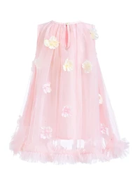 Little Girl's Tulle Layered Floral Dress