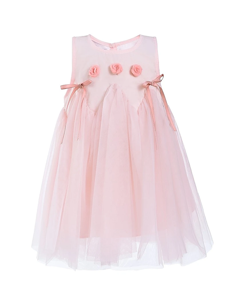 Little Girl's Rose Ribbon Dress