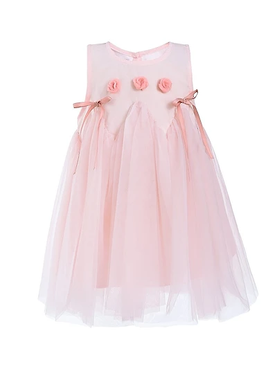 Little Girl's Rose Ribbon Dress