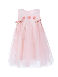 Little Girl's Rose Ribbon Dress
