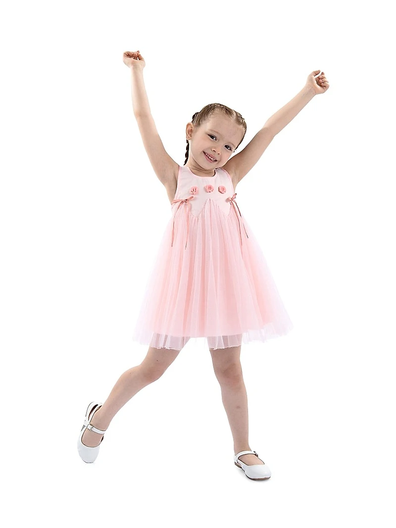 Little Girl's Rose Ribbon Dress