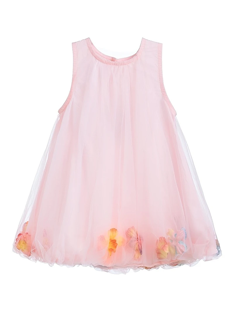 Little Girl's Floral Layered Sleeveless Dress
