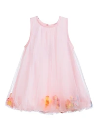 Little Girl's Floral Layered Sleeveless Dress