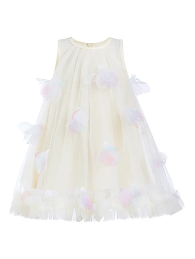 Little Girl's Blooming Tulle Sleeveless Dress