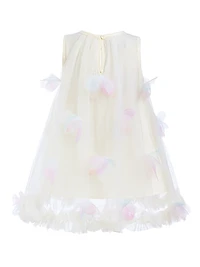 Little Girl's Blooming Tulle Sleeveless Dress