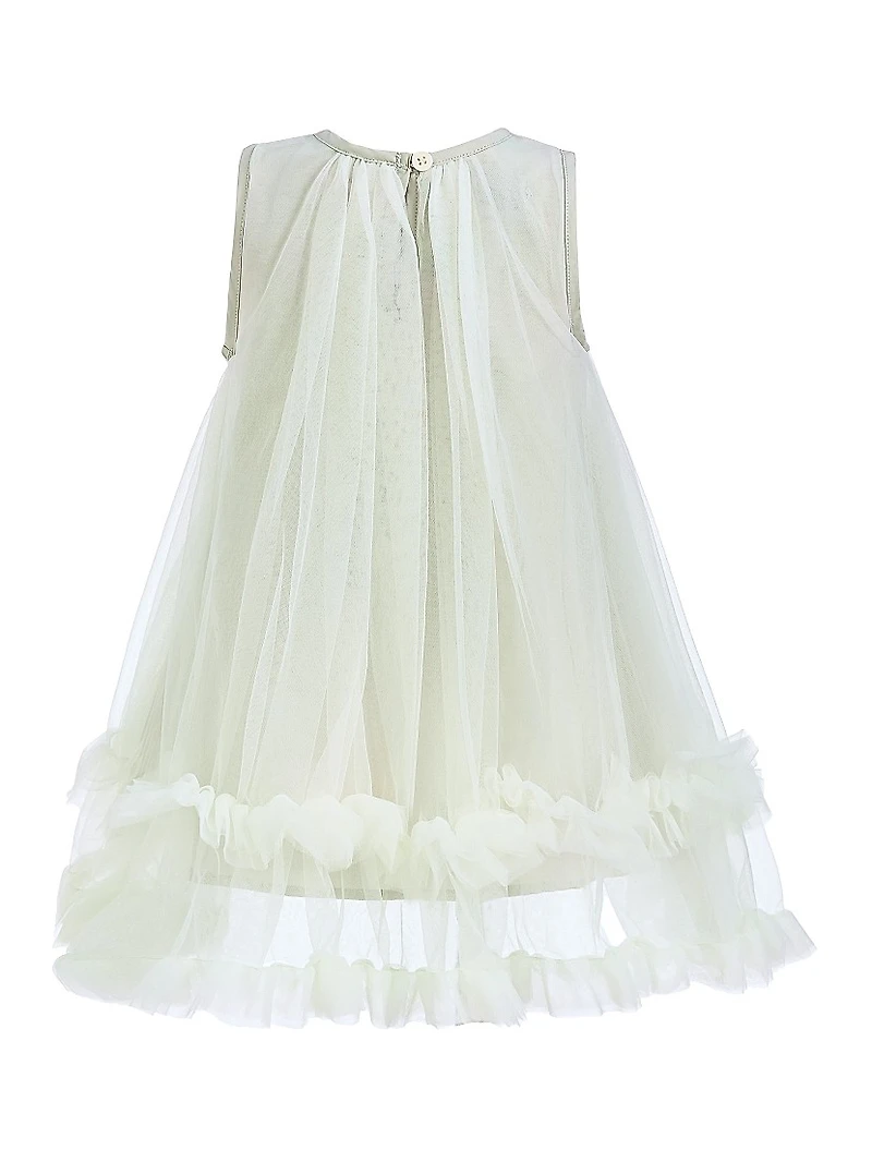 Little Girl's Sleeveless Star Ruffle Dress