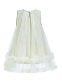 Little Girl's Sleeveless Star Ruffle Dress