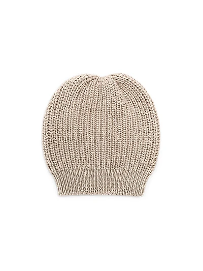 Cashmere and Silk Diamond Yarn Knit Beanie