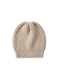 Cashmere and Silk Diamond Yarn Knit Beanie