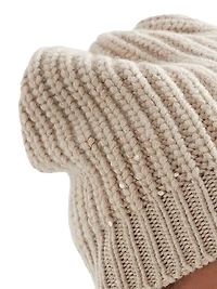 Cashmere and Silk Diamond Yarn Knit Beanie