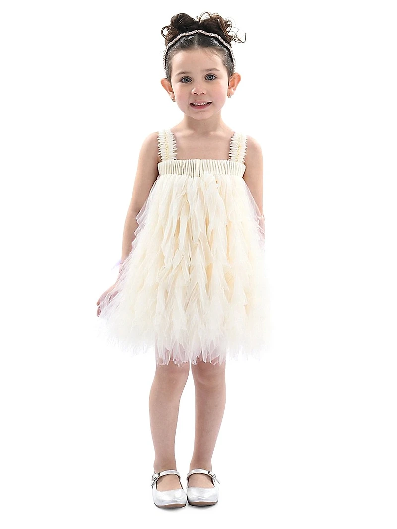 Baby Girl's Sleeveless Ruffle Layered Dress