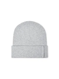 Cashmere Rib Knit Beanie with Monili