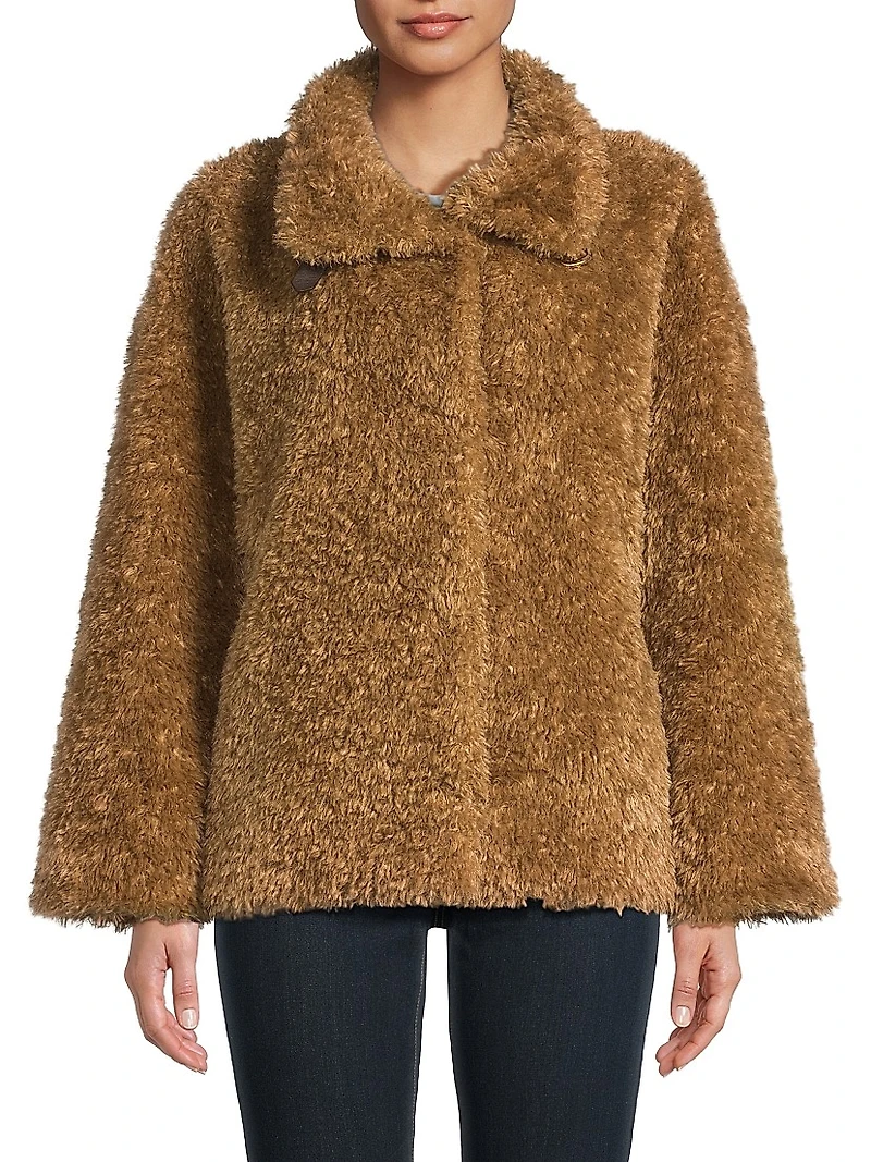 Curly Faux-Fur Jacket