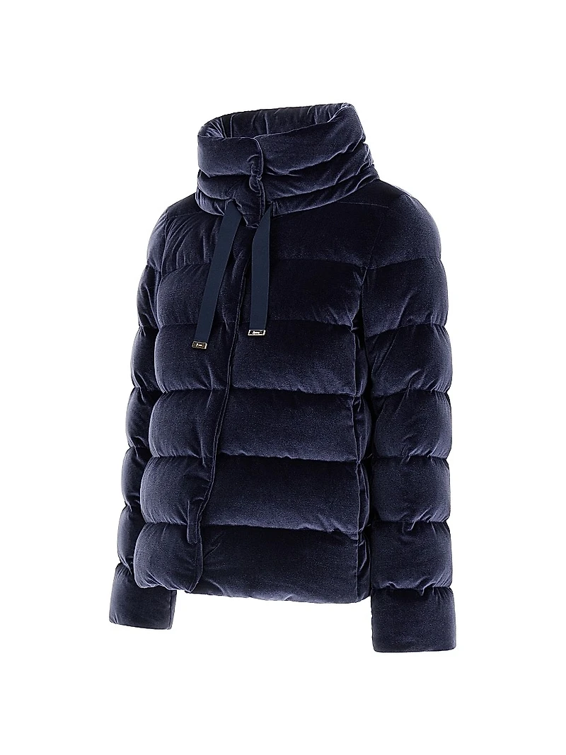Velvet Quilted Down Jacket