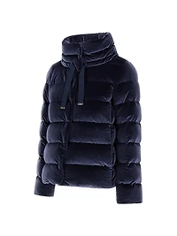 Velvet Quilted Down Jacket