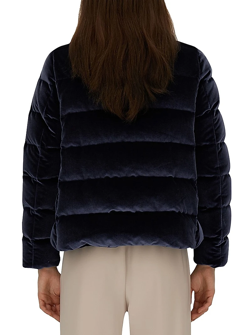 Velvet Quilted Down Jacket