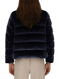 Velvet Quilted Down Jacket
