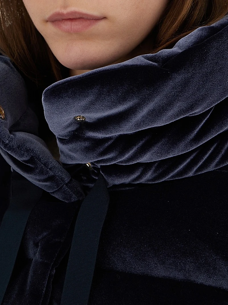 Velvet Quilted Down Jacket