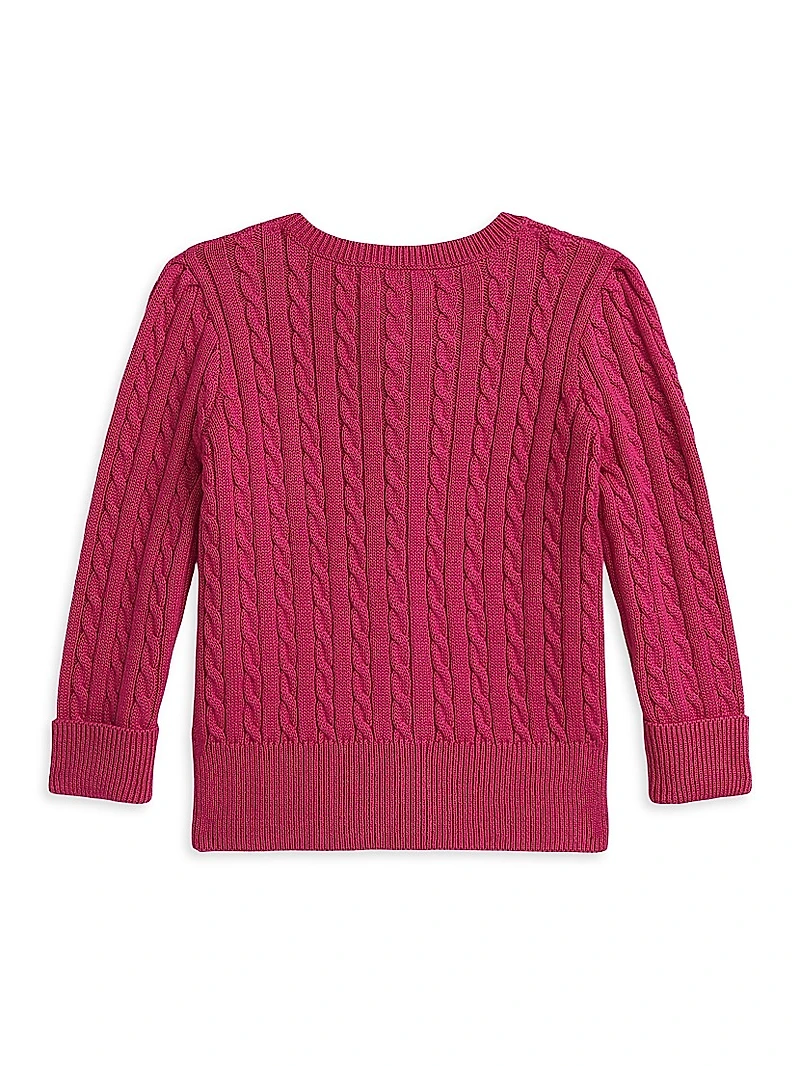 Baby Girl's Cotton Mini Cable Cardigan