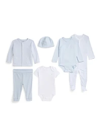 Baby Boy's Cotton Interlock 6-Piece Gift Set