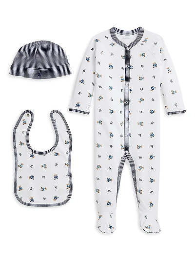 Baby Boy's Cotton Interlock 3-Piece Gift Set