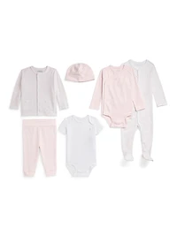 Baby Girl's Cotton Interlock 6-Piece Gift Set