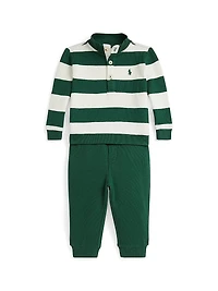 Baby Boy's Estate Rib-Knit Pullover & Joggers Set