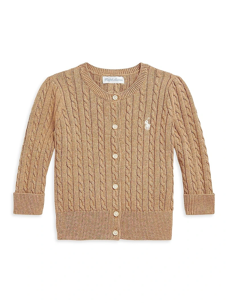 Baby Girl's Cotton Cable-Knit Cardigan
