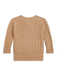 Baby Girl's Cotton Cable-Knit Cardigan
