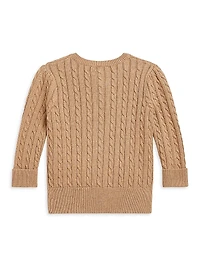 Baby Girl's Cotton Cable-Knit Cardigan