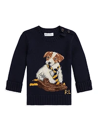 Baby Boy's Dog Crewneck Sweater