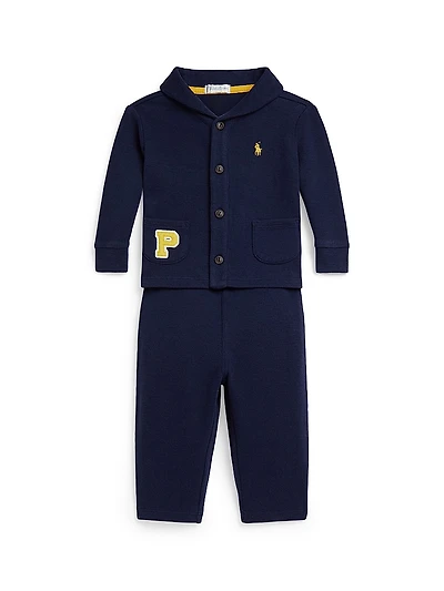 Baby Boy's 2-Piece Estate Rib-Knit Cardigan & Pants Set