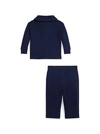 Baby Boy's 2-Piece Estate Rib-Knit Cardigan & Pants Set
