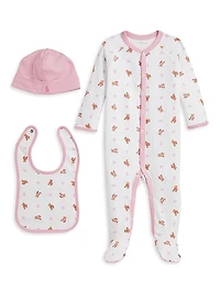 Baby Girl's 3-Piece Gift Box Set