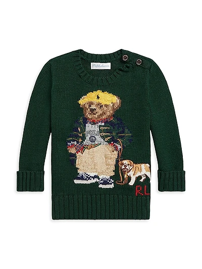 Baby Boy's Polo Bear Crewneck Sweater