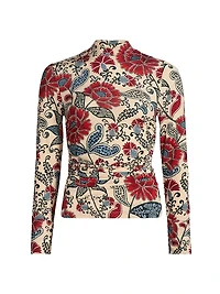 Francesca Floral Jersey Blouse