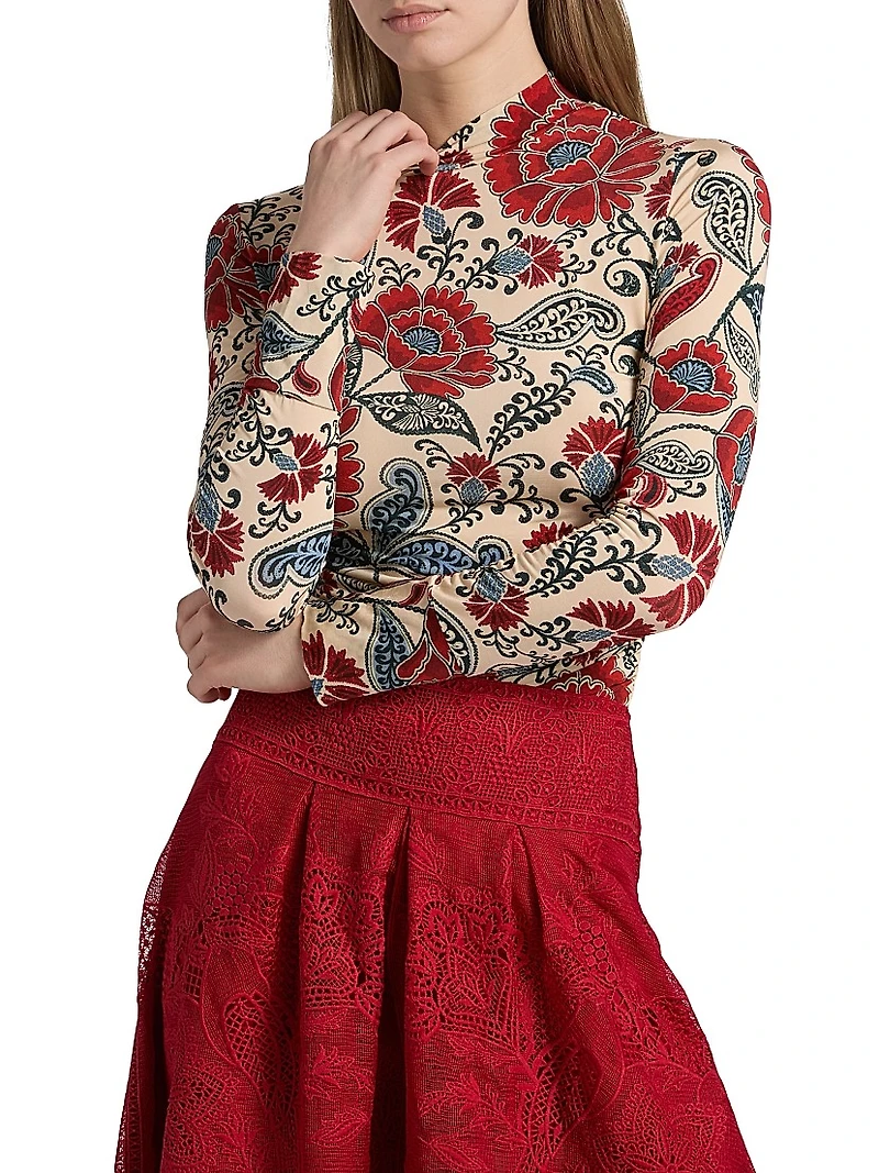 Francesca Floral Jersey Blouse