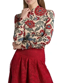 Francesca Floral Jersey Blouse