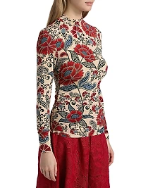 Francesca Floral Jersey Blouse