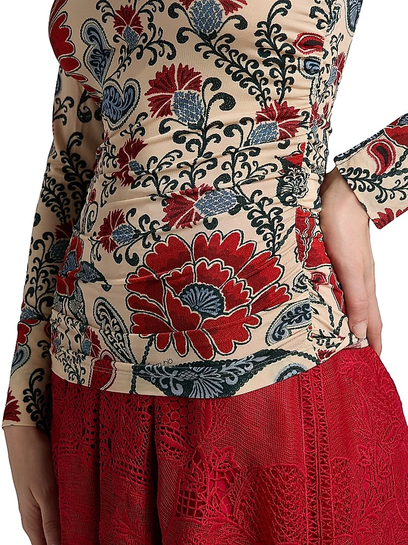 Francesca Floral Jersey Blouse