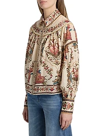 Majestic Hearts Floral Cotton Blouse