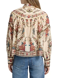 Majestic Hearts Floral Cotton Blouse