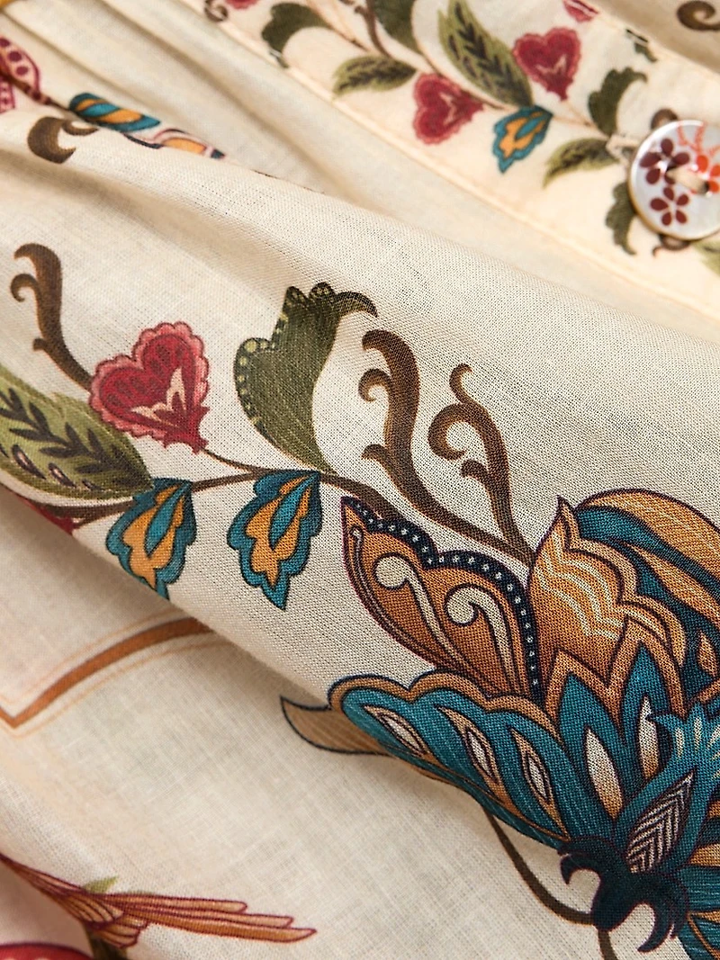 Majestic Hearts Floral Cotton Blouse