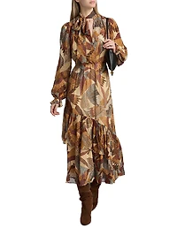 Dotted Macaws Graphic Maxi Dress