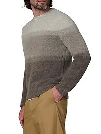 Ombré Striped Wool Crewneck Sweater