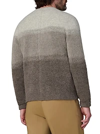 Ombré Striped Wool Crewneck Sweater
