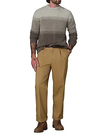 Ombré Striped Wool Crewneck Sweater
