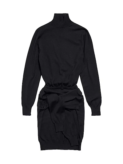 Patched Sweater Dress