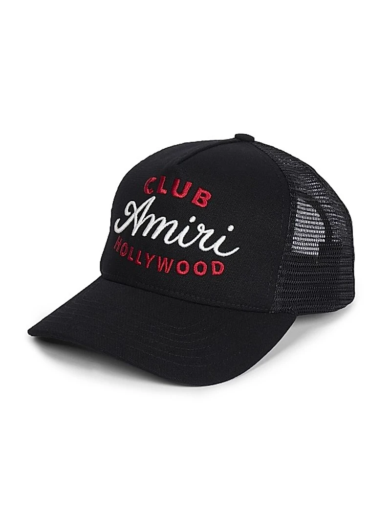 Club Amiri Logo-Embroidered Trucker Hat