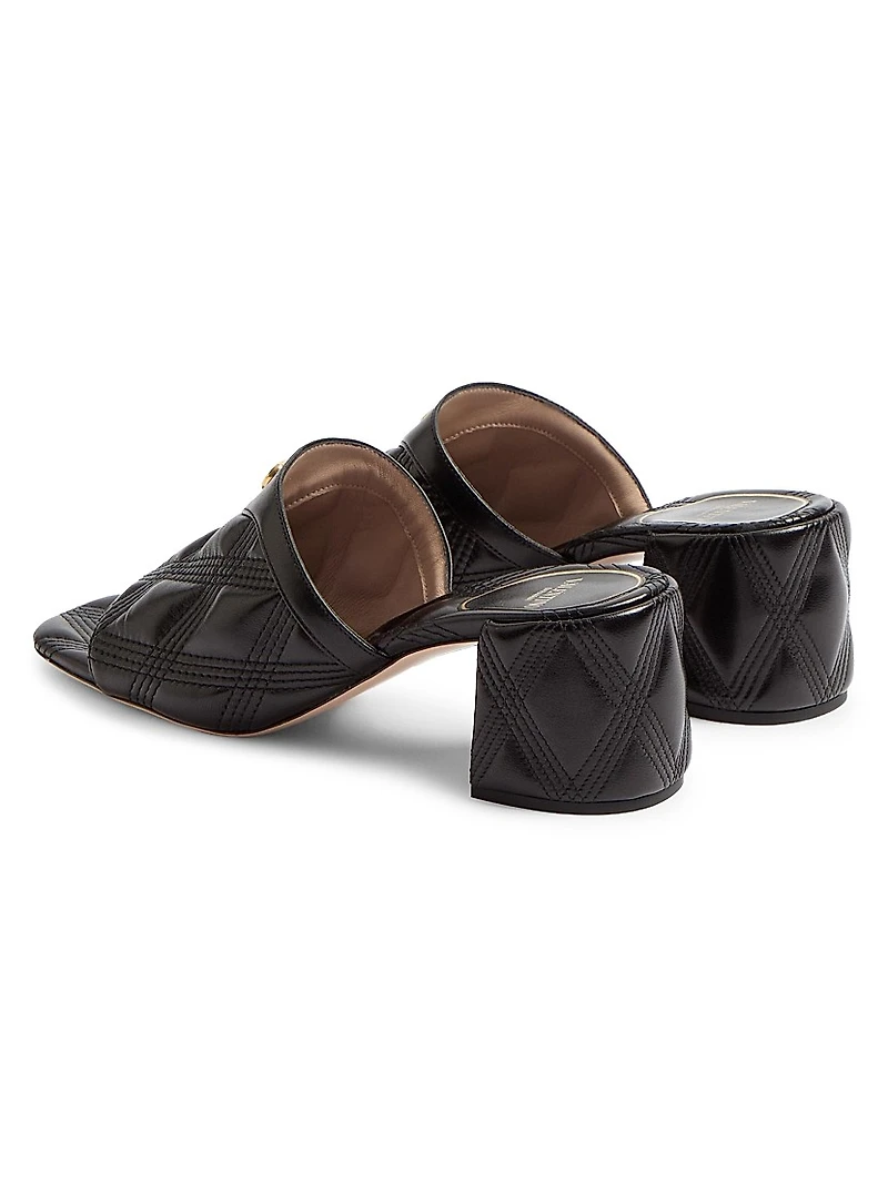 Quiltie 67 Quilted Nappa Leather 60MM Slide Sandals